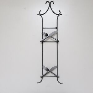 Vintage Fork And Knife Pattern Metal Wall Decorative Plate Rack